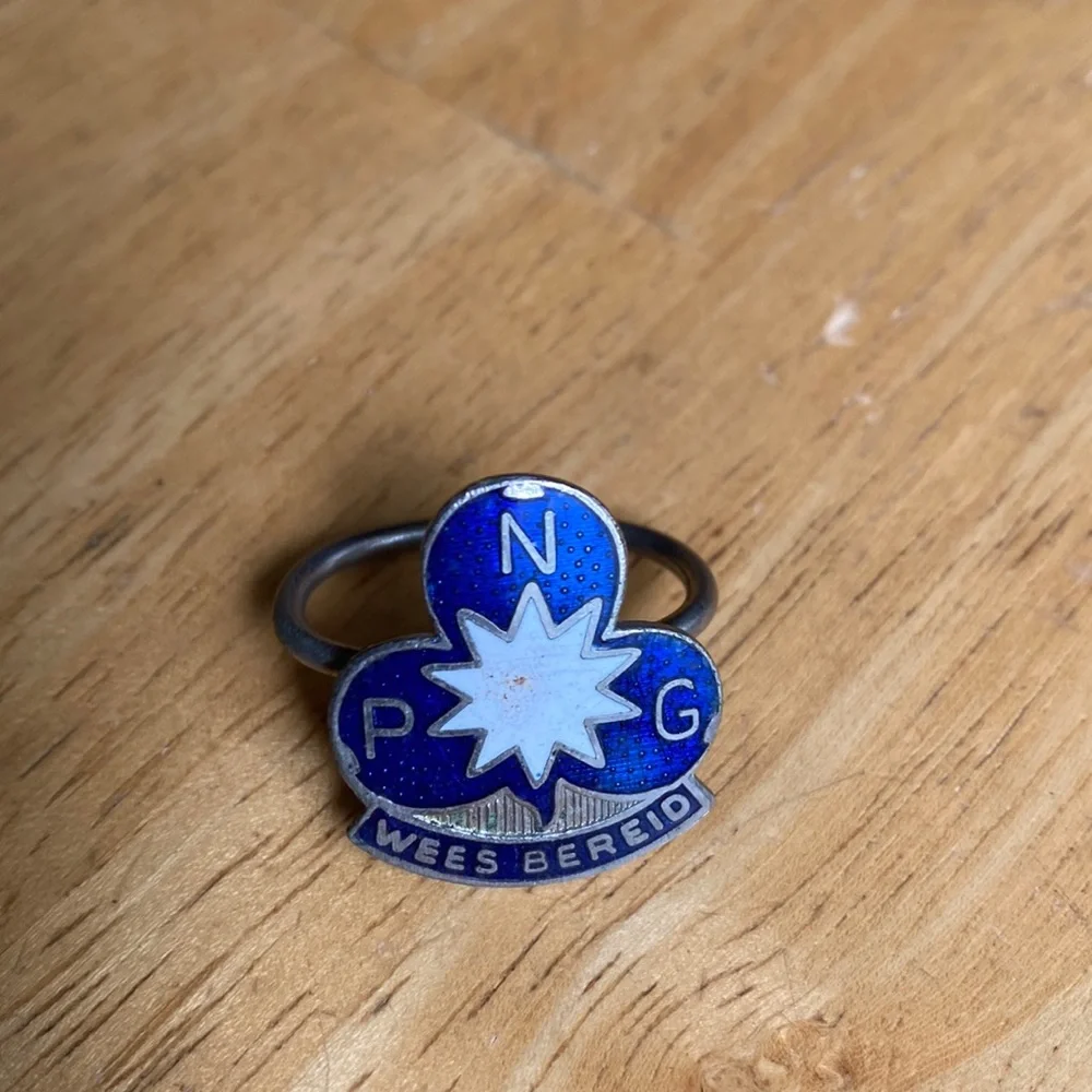 Vintage Girl Scout of Netherlands PNG Wees Bereid Lapel Pin ko